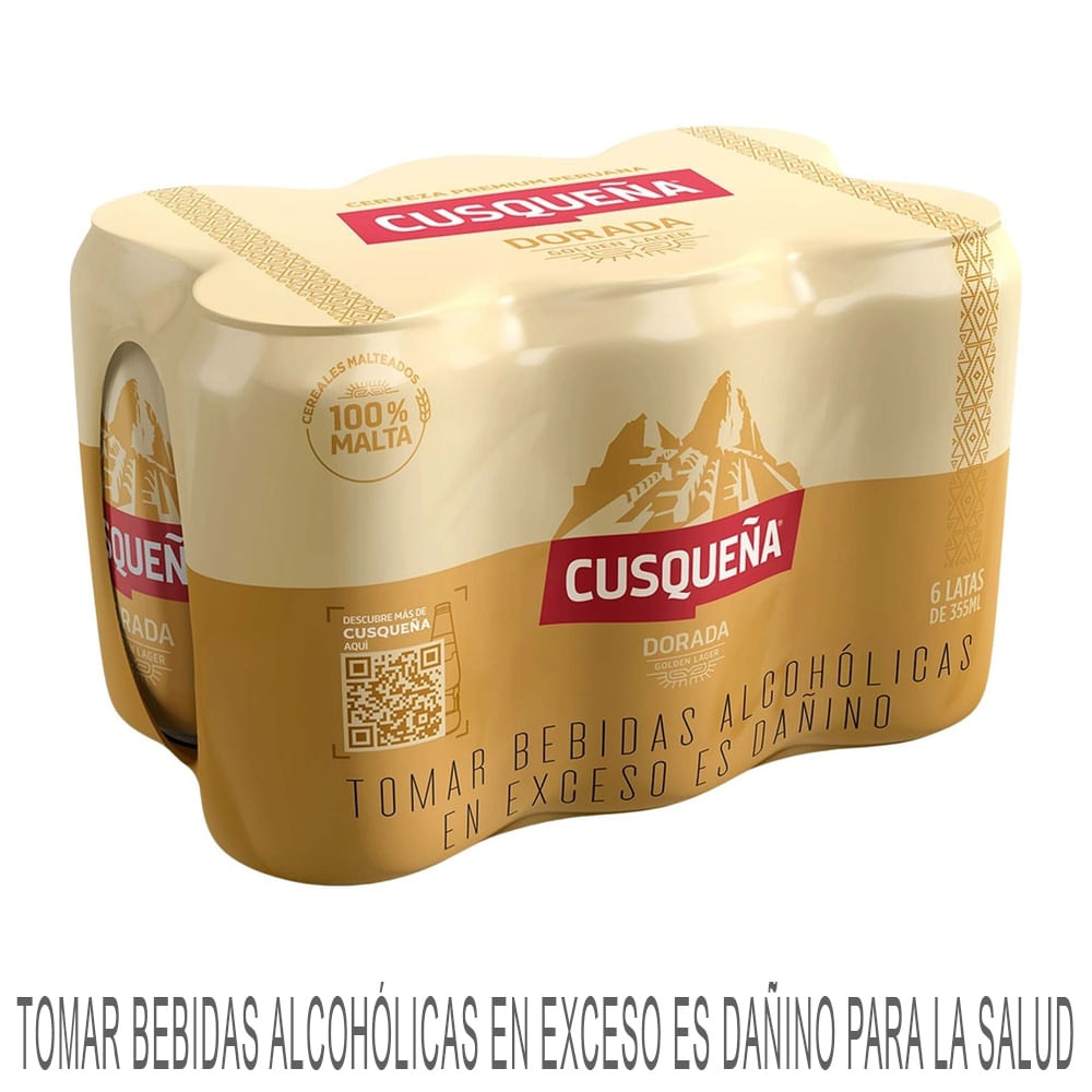Cerveza CUSQUEÑA Dorada 6 Pack Lata 355ml