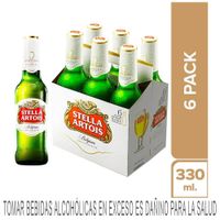 Cerveza STELLA ARTOIS Botella 330ml 6 Pack