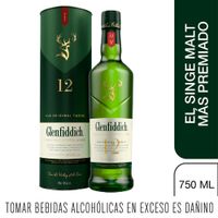 Whisky GLENFIDDICH 12 Años Botella 750ml