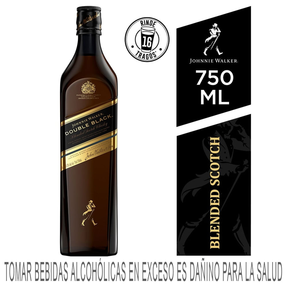 Whisky JOHNNIE WALKER Double Black Botella 750ml