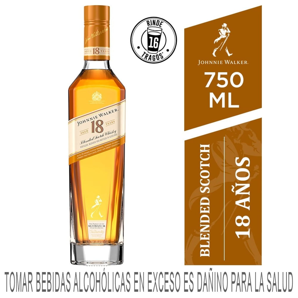 Whisky JOHNNIE WALKER 18 Años Botella 750ml