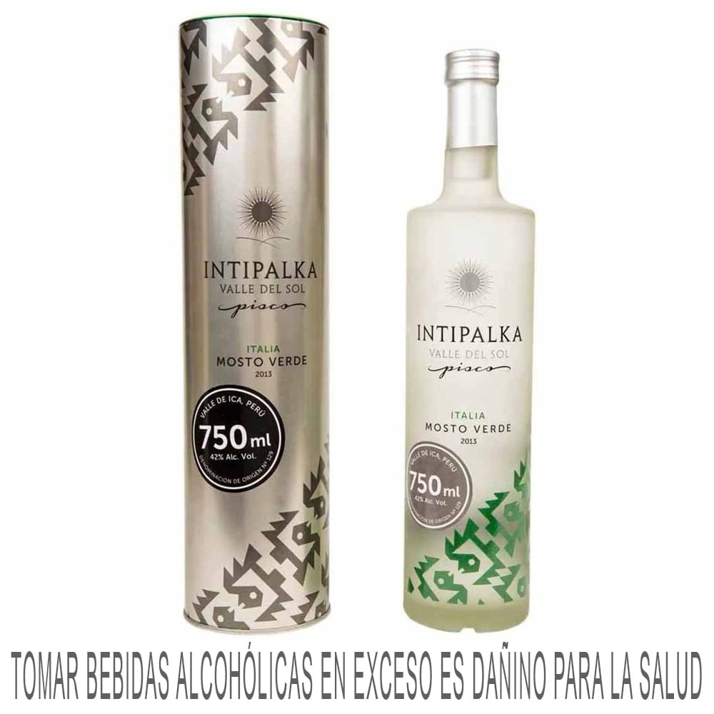 Pisco INTIPALKA Mosto Verde Italia Botella 750ml