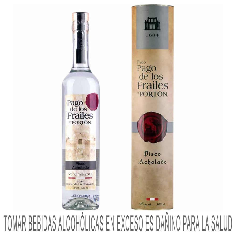 Pisco PAGO DE LOS FRAILES Acholado Botella 500ml