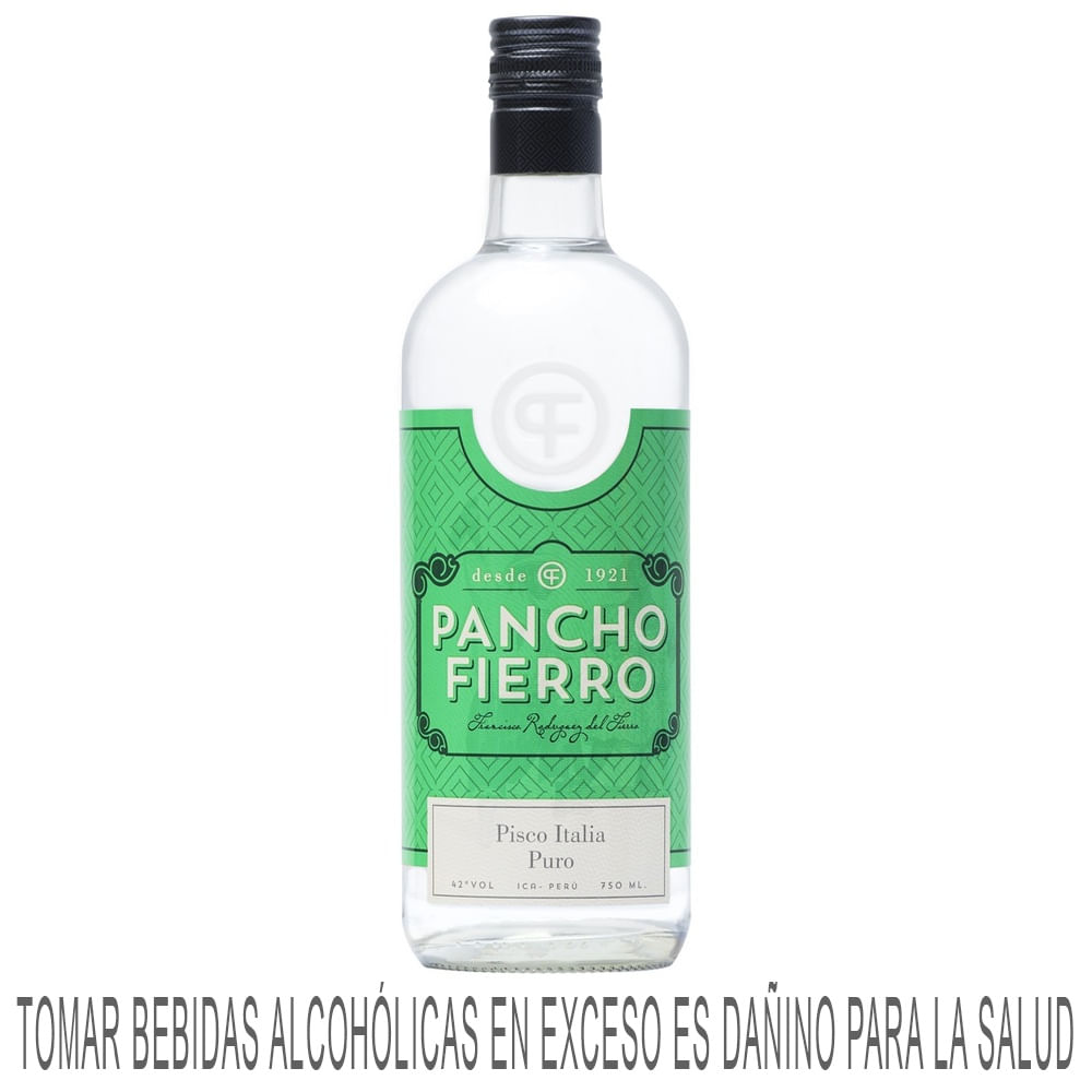 Pisco PANCHO FIERRO Italia Botella 750ml