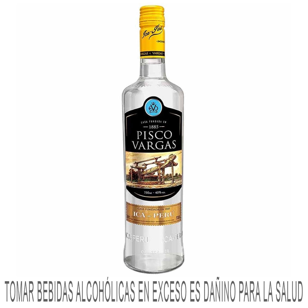 Pisco VARGAS Puro de Ica Botella 750ml