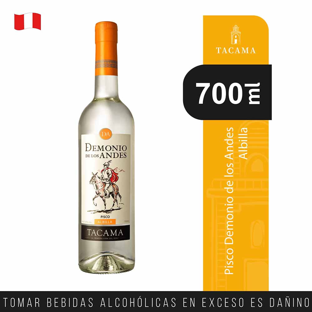 Pisco DEMONIO DE LOS ANDES Tacama Albilla Botella 700ml