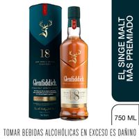 Whisky GLENFIDDICH 18 Años Botella 750ml
