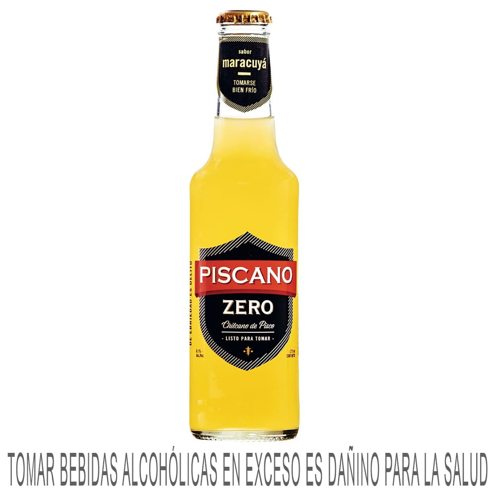 Ready To Drink (RTD) PISCANO Zero Chilcano Maracuya botella 275 ml