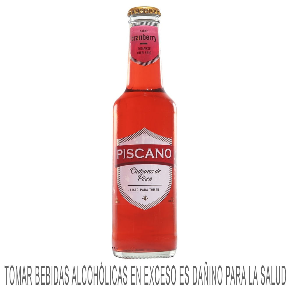 Ready To Drink (RTD) PISCANO Chilcano Cranberry botella 275ml
