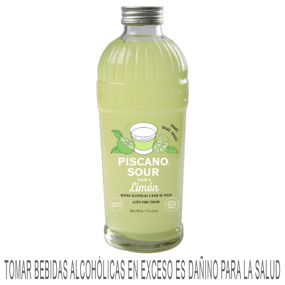Ready To Drink (RTD) PISCANO Sour Limón Botella 700ml