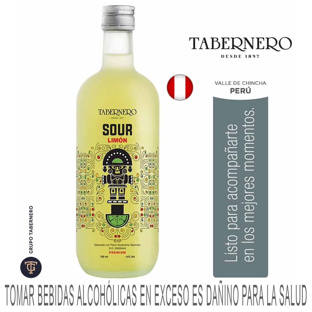 Ready To Drink (RTD) TABERNERO Sour Limón Botella 700ml