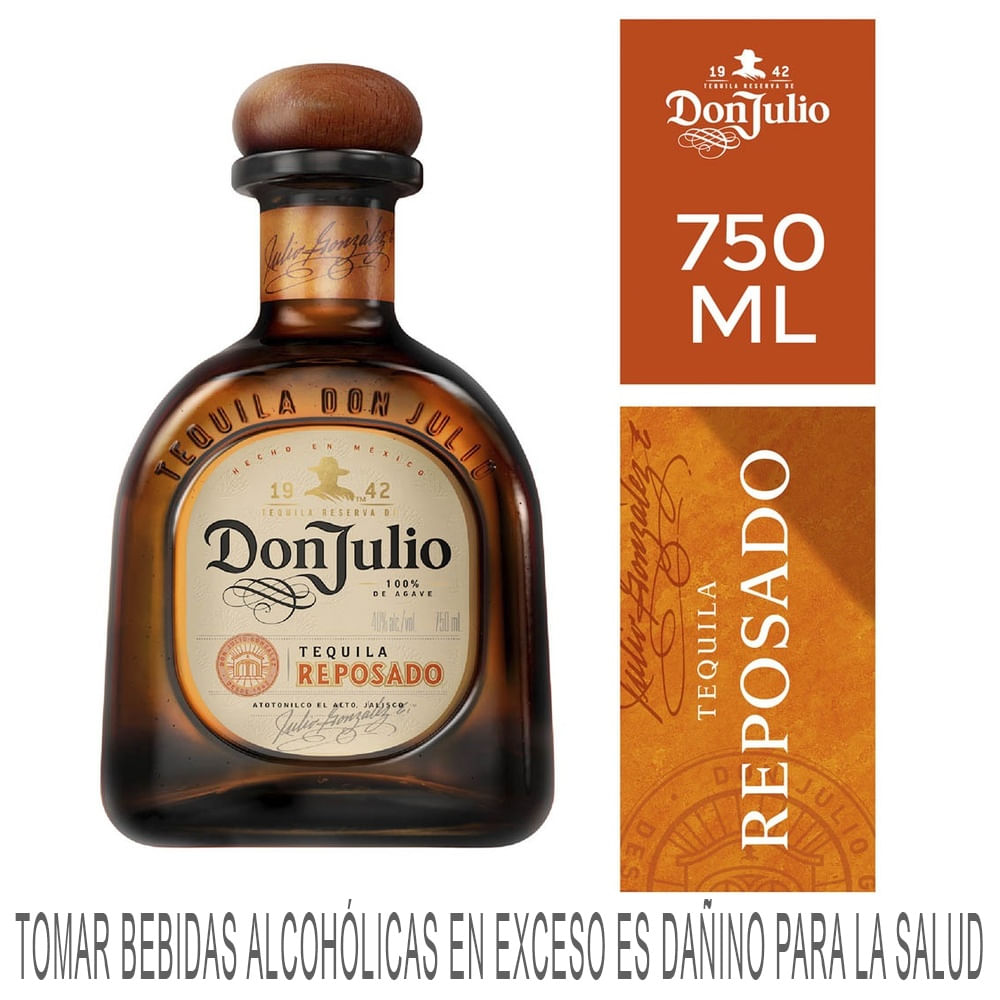 Tequila DON JULIO Reposado Botella 750ml