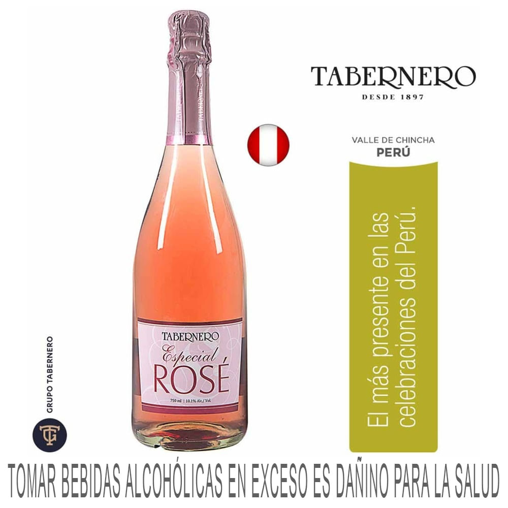 Espumante TABERNERO Rosé Especial Botella 750ml