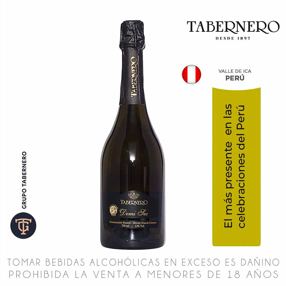 Espumante TABERNERO Demisec Botella 750ml