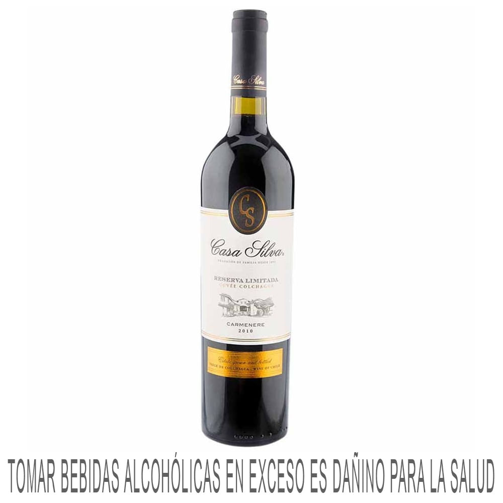 Vino Tinto CASA SILVA Reserva Limitada Carmenere Botella 750ml