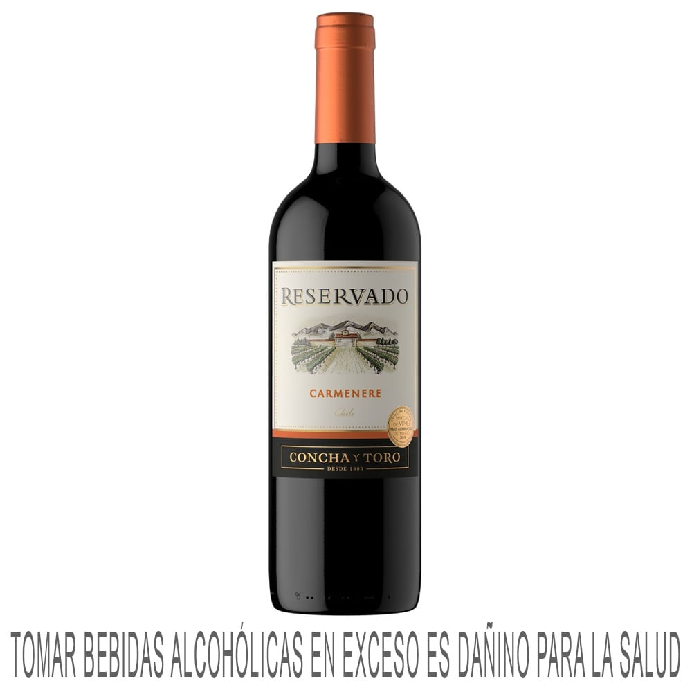 Vino Tinto CONCHA Y TORO Reservado Carmenere Botella 750ml