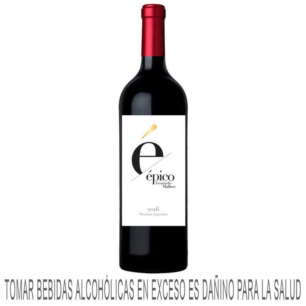 Vino Tinto ÉPICO Tempranillo Malbec Botella 750ml