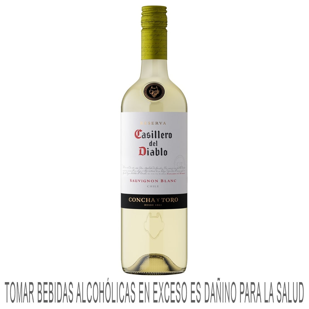 Vino Blanco CASILLERO DEL DIABLO Sauvignon Blanc Reserva Botella 750ml