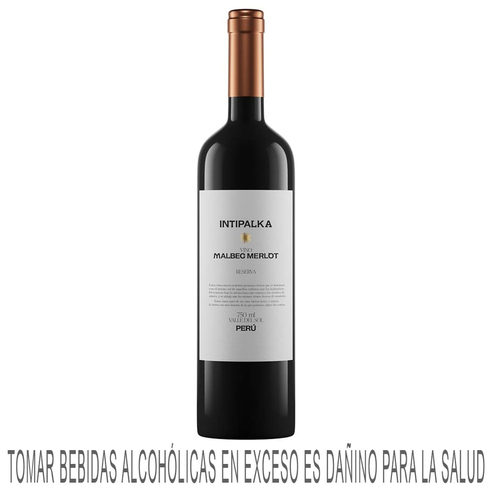 Vino Tinto INTIPALKA Malbec Merlot Reserva Botella 750ml