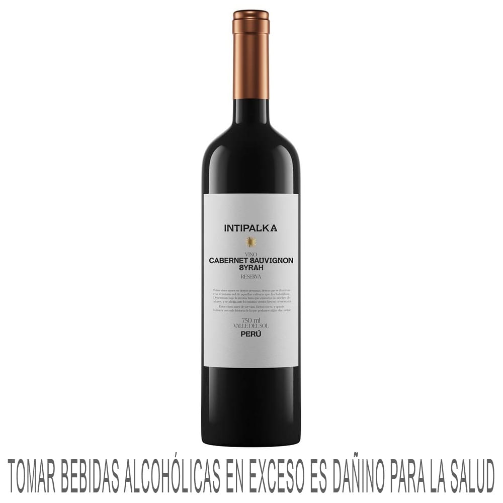 Vino Tinto INTIPALKA Cabernet Sauvignon Syrah Reserva Botella 750ml