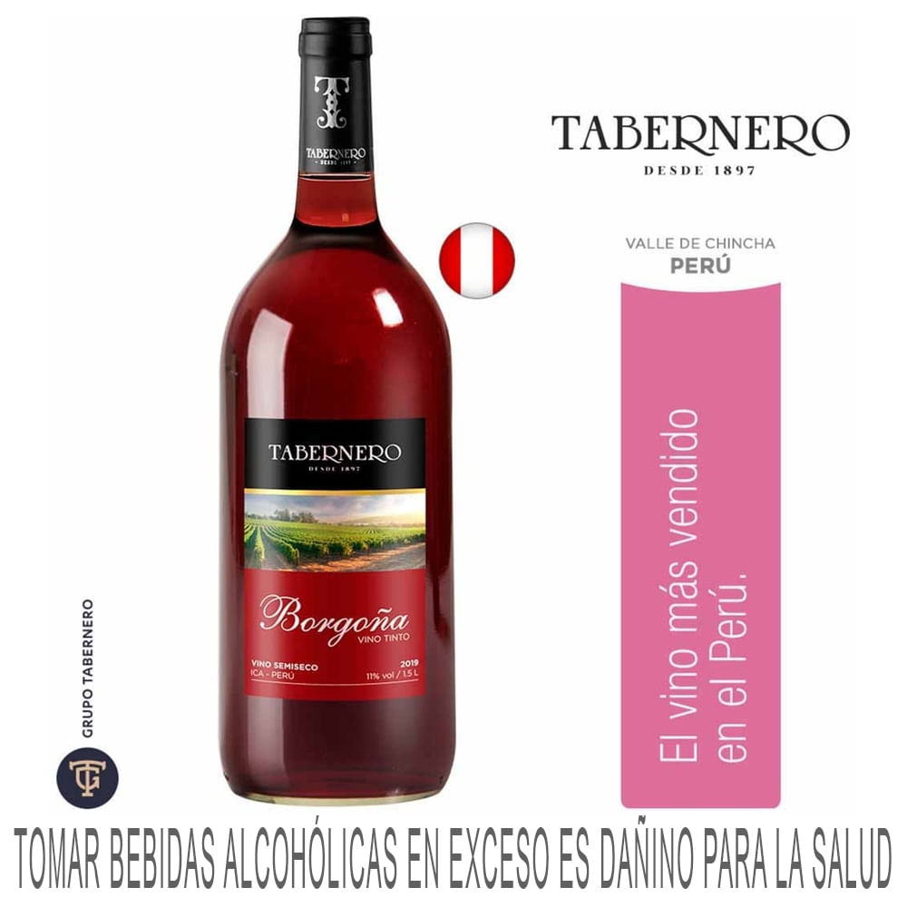 Vino Tinto TABERNERO Borgoña Botella 1.5L