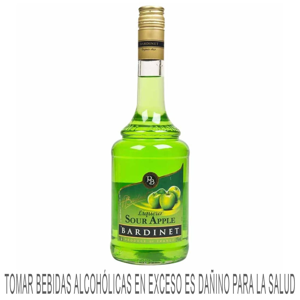 Licor BARDINET Sour Apple Botella 700ml