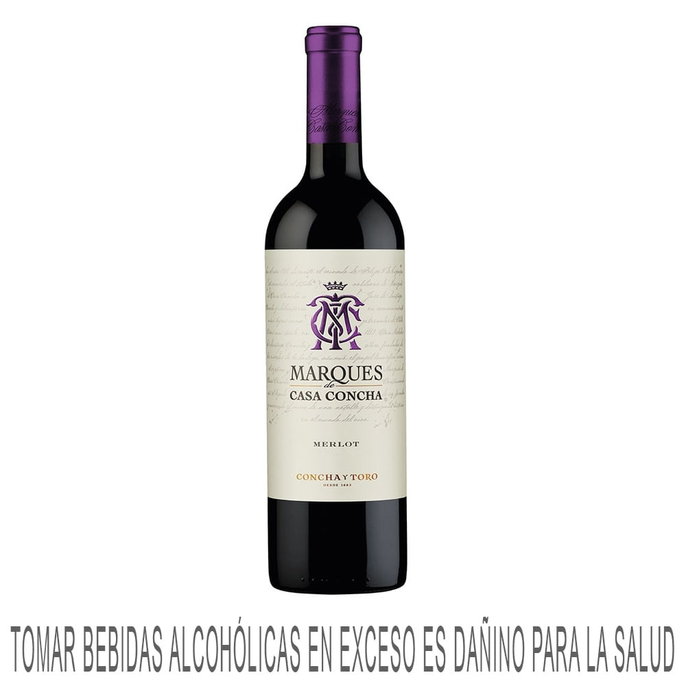 Vino Tinto MARQUÉS DE CASA CONCHA Merlot Botella 750ml