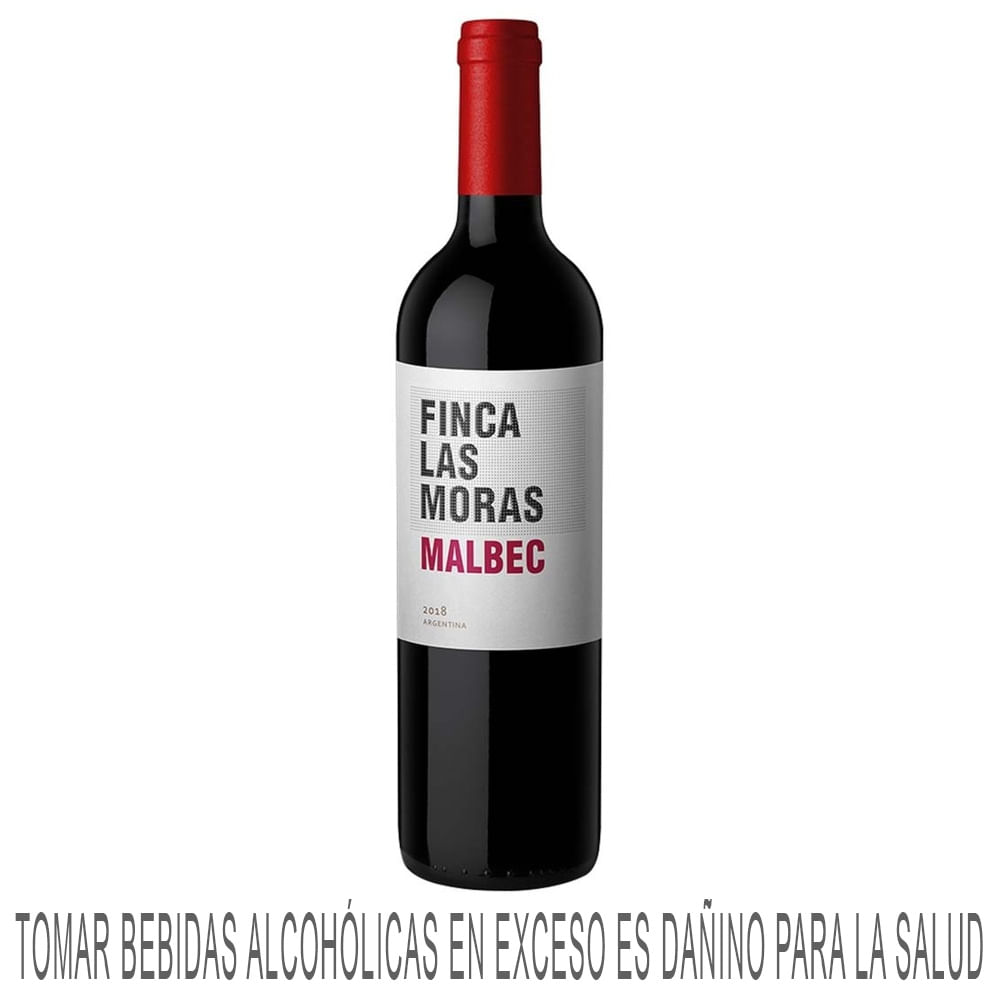 Vino Tinto LAS MORAS Malbec Botella 750ml