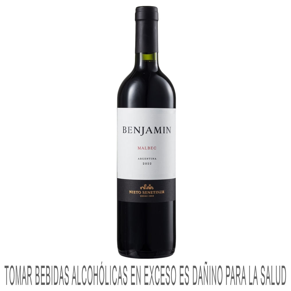Vino Tinto BENJAMIN Malbec Botella 750ml