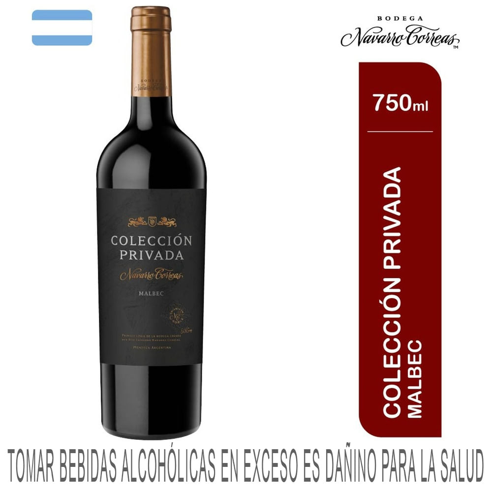 Vino Tinto NAVARRO CORREAS Colección Privada Malbec Botella 750ml