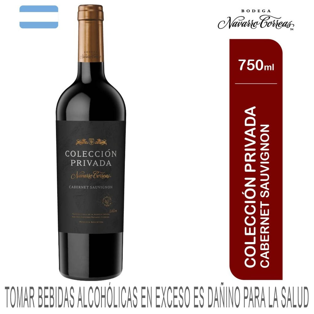 Vino Tinto NAVARRO CORREAS Colección Privada Cabernet Sauvignon Botella 750ml
