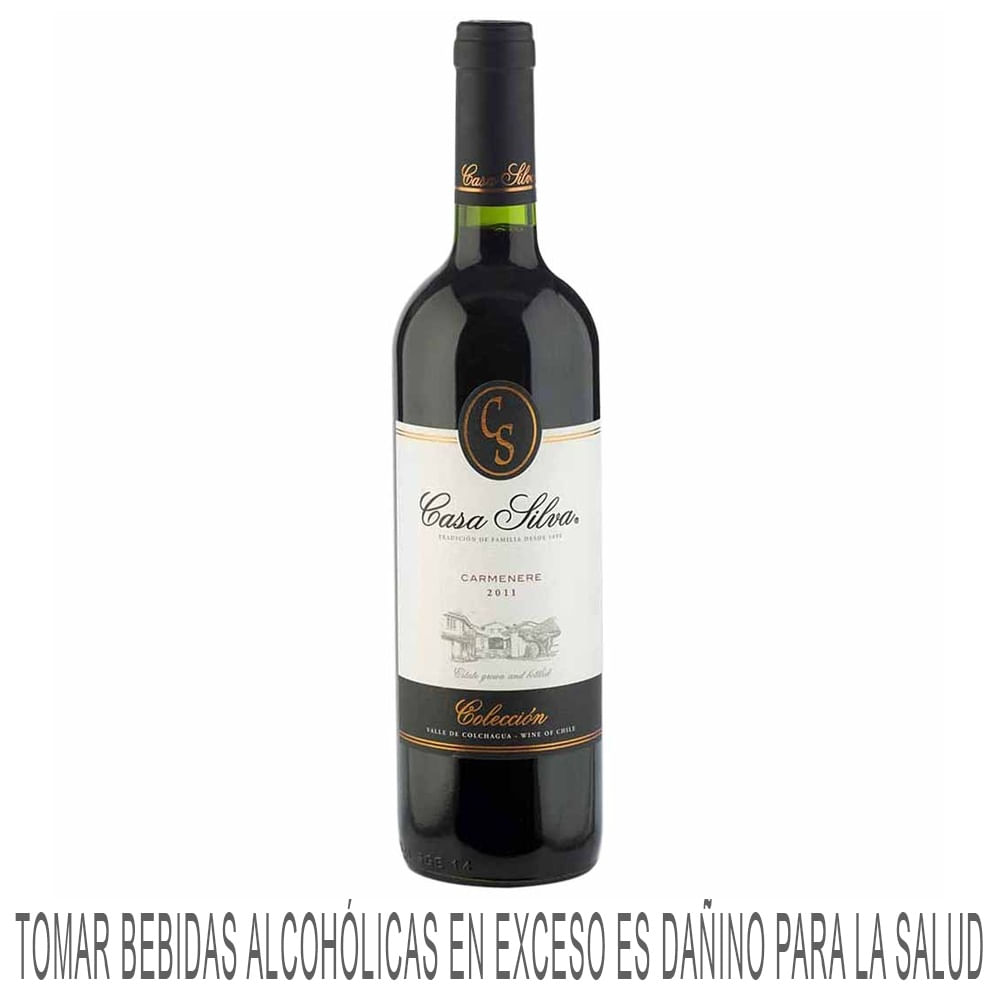 Vino Tinto CASA SILVA Colección Carmenere Botella 750ml