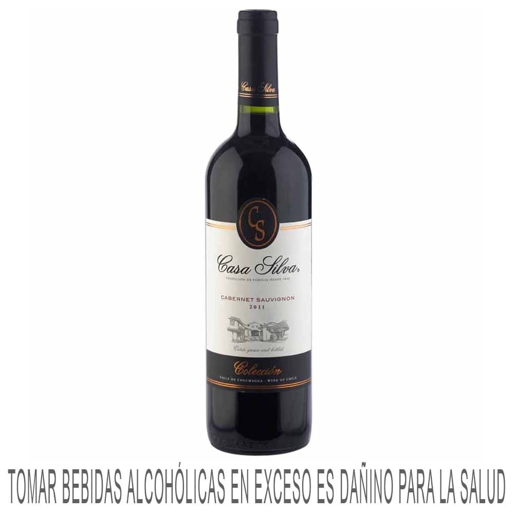 Vino Tinto CASA SILVA Colección Cabernet Sauvignon Botella 750ml