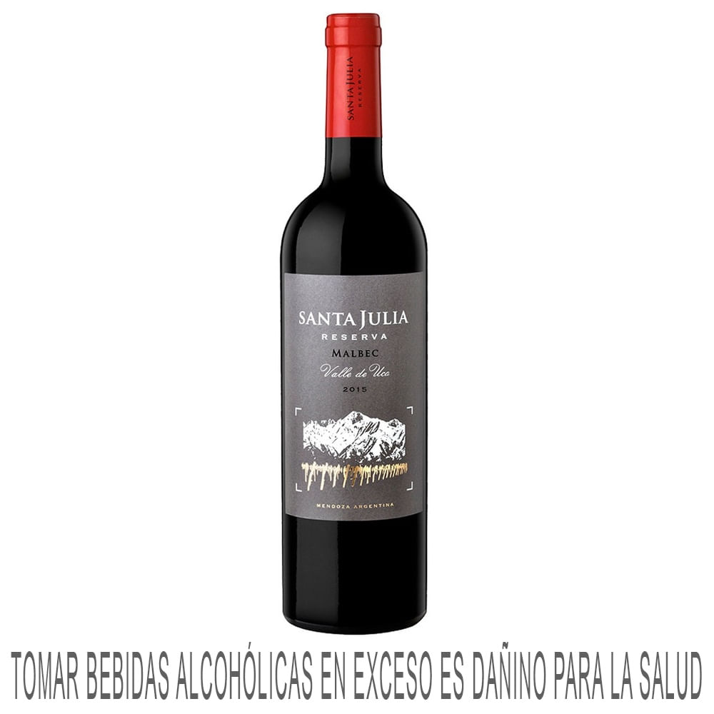 Vino Tinto SANTA JULIA Malbec Reserva Botella 750ml