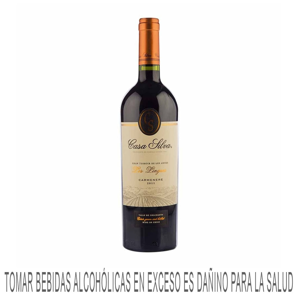 Vino Tinto CASA SILVA Los Lingues Carmenere Botella 750ml