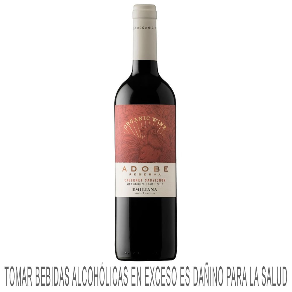 Vino Tinto EMILIANA Adobe Cabernet Sauvignon Botella 750ml