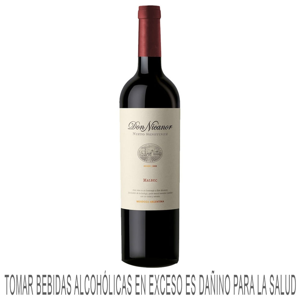 Vino Tinto DON NICANOR Nieto Senetiner Malbec Botella 750ml