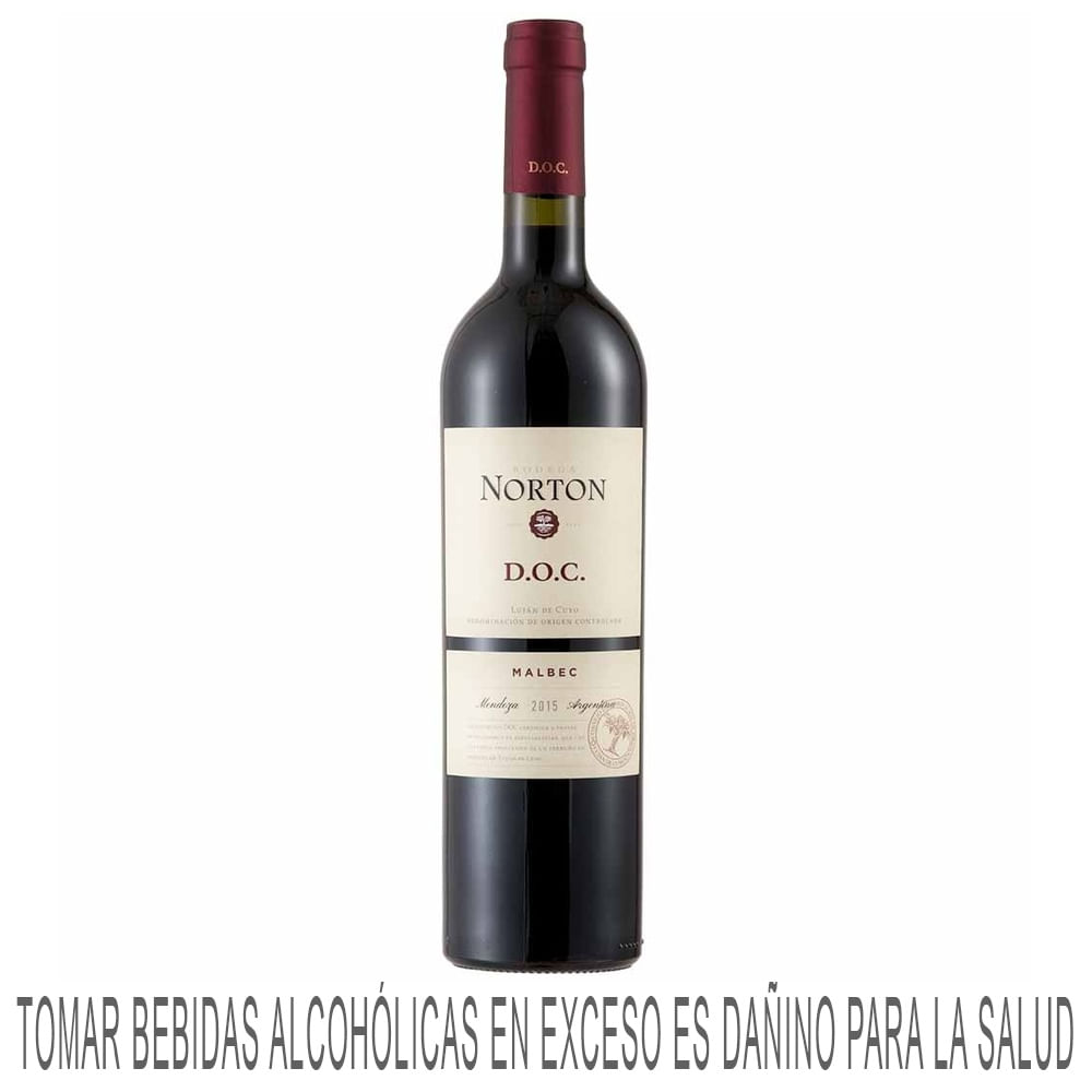 Vino Tinto NORTON Malbec D.O.C. Botella 750ml