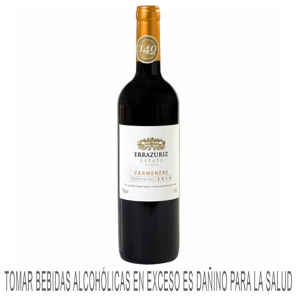 Vino Tinto ERRAZURIZ Estate Series Carmenere Reserva Botella 750ml