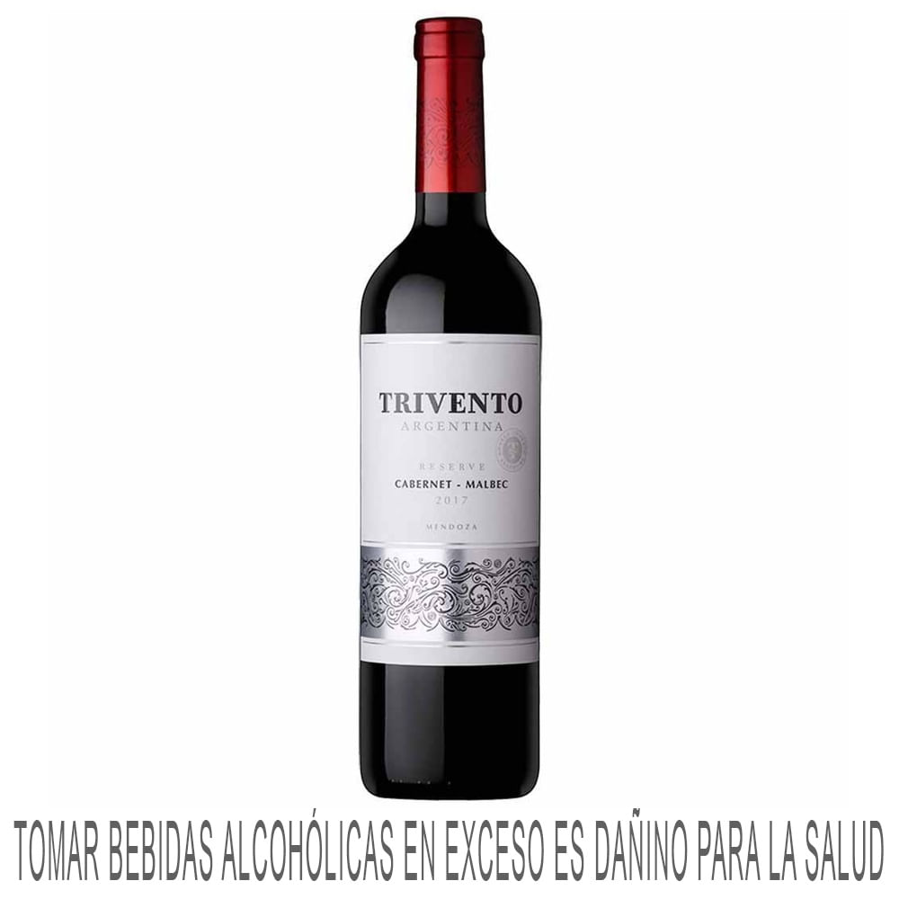Vino Tinto TRIVENTO Reserva Cabernet Malbec Botella 750ml