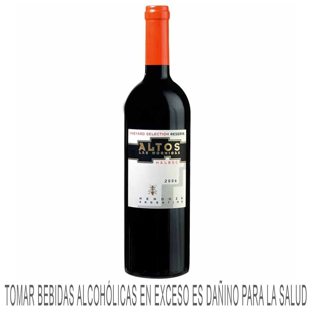 Vino Tinto ALTOS LAS HORMIGAS Reserva Malbec Botella 750ml