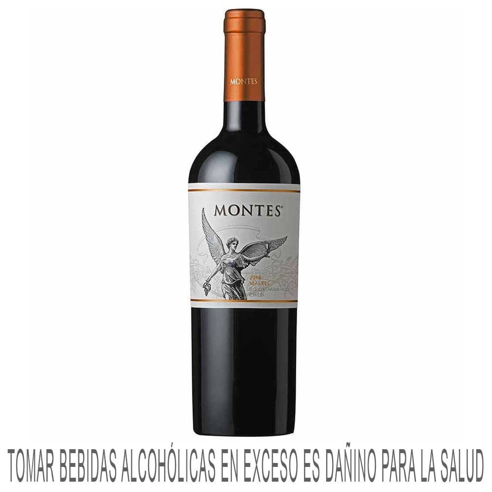 Vino Tinto MONTES Malbec Reserva Botella 750ml
