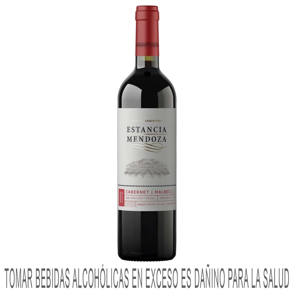 Vino Tinto ESTANCIA MENDOZA Cabernet Sauvignon Malbec Botella 750ml