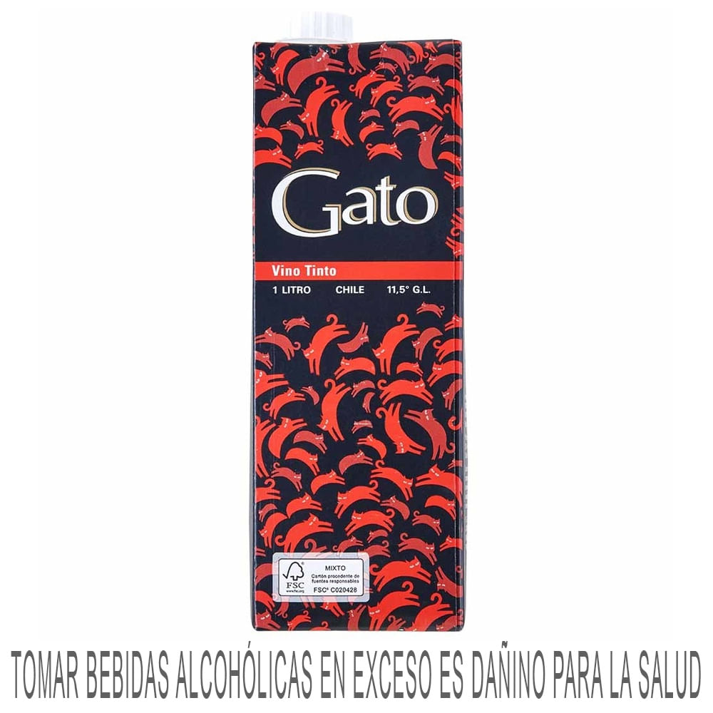 Vino Tinto GATO Caja 1L