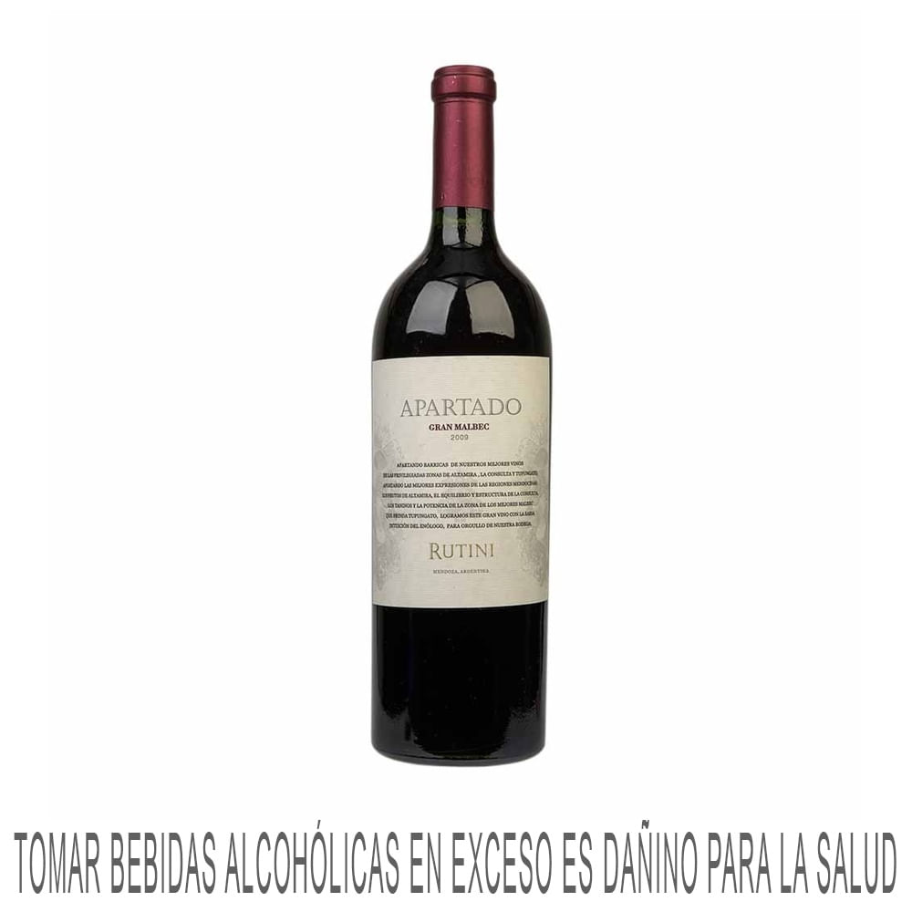 Vino Tinto RUTINI Apartado Gran Malbec Botella 750ml