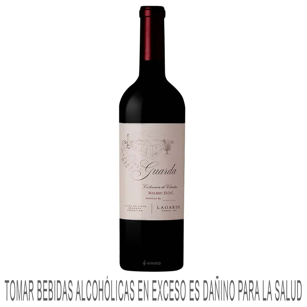 Vino Tinto LAGARDE Malbec D.O.C. Botella 750ml