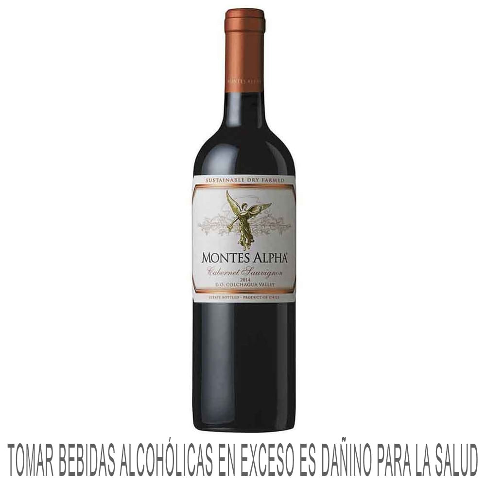 Vino Tinto MONTES ALPHA Cabernet Sauvignon Botella 750ml