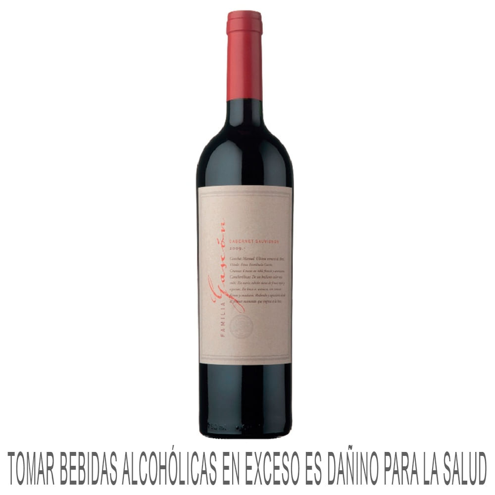 Vino FAMILIA GASCÓN Cabernet Sauvignon Botella 750ml