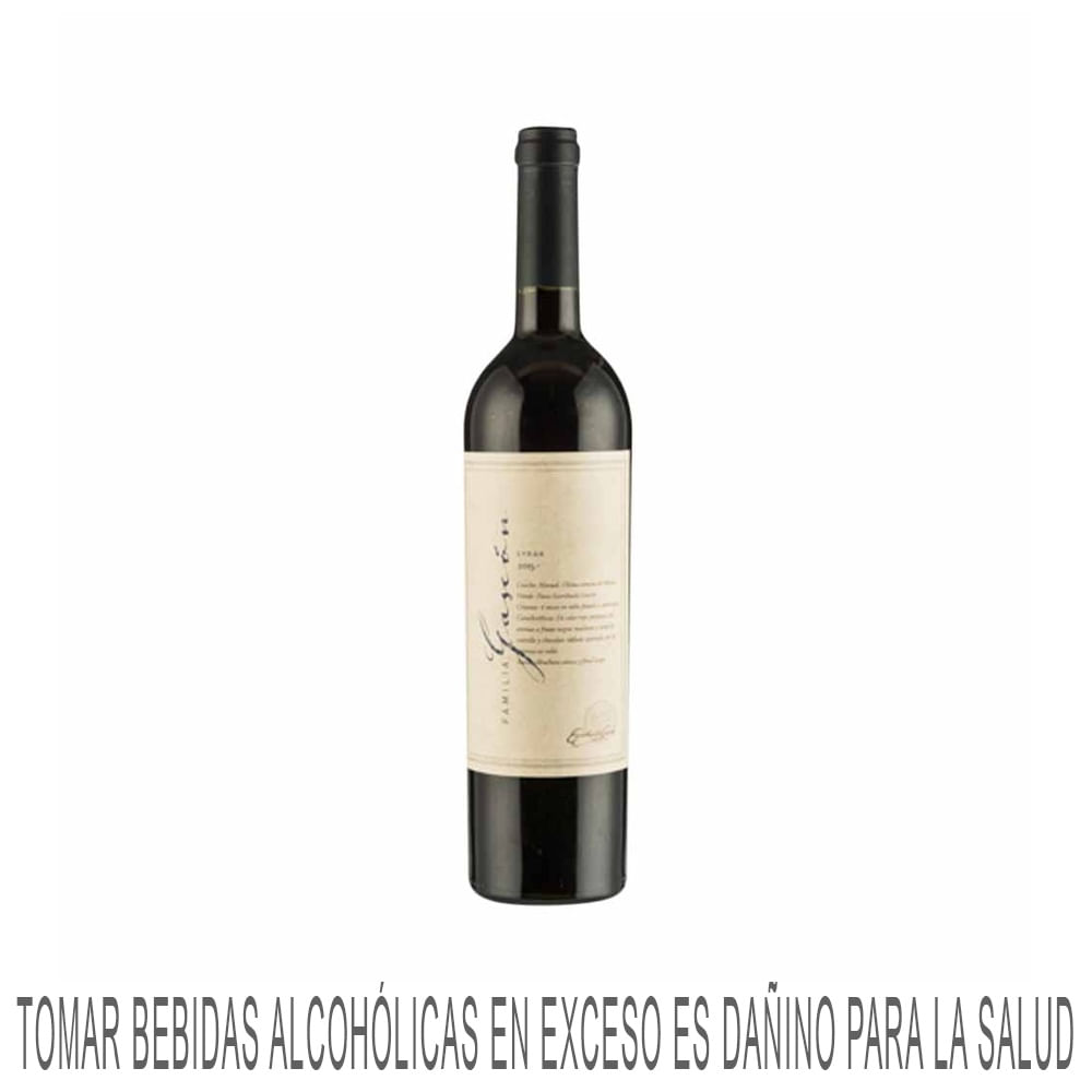 Vino Tinto FAMILIA GASCÓN Syrah Botella 750ml