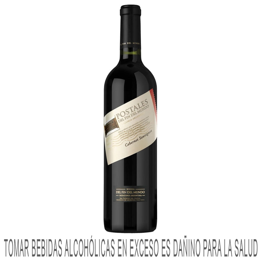 Vino Tinto POSTALES DEL FIN DEL MUNDO Cabernet Sauvignon Botella 750ml